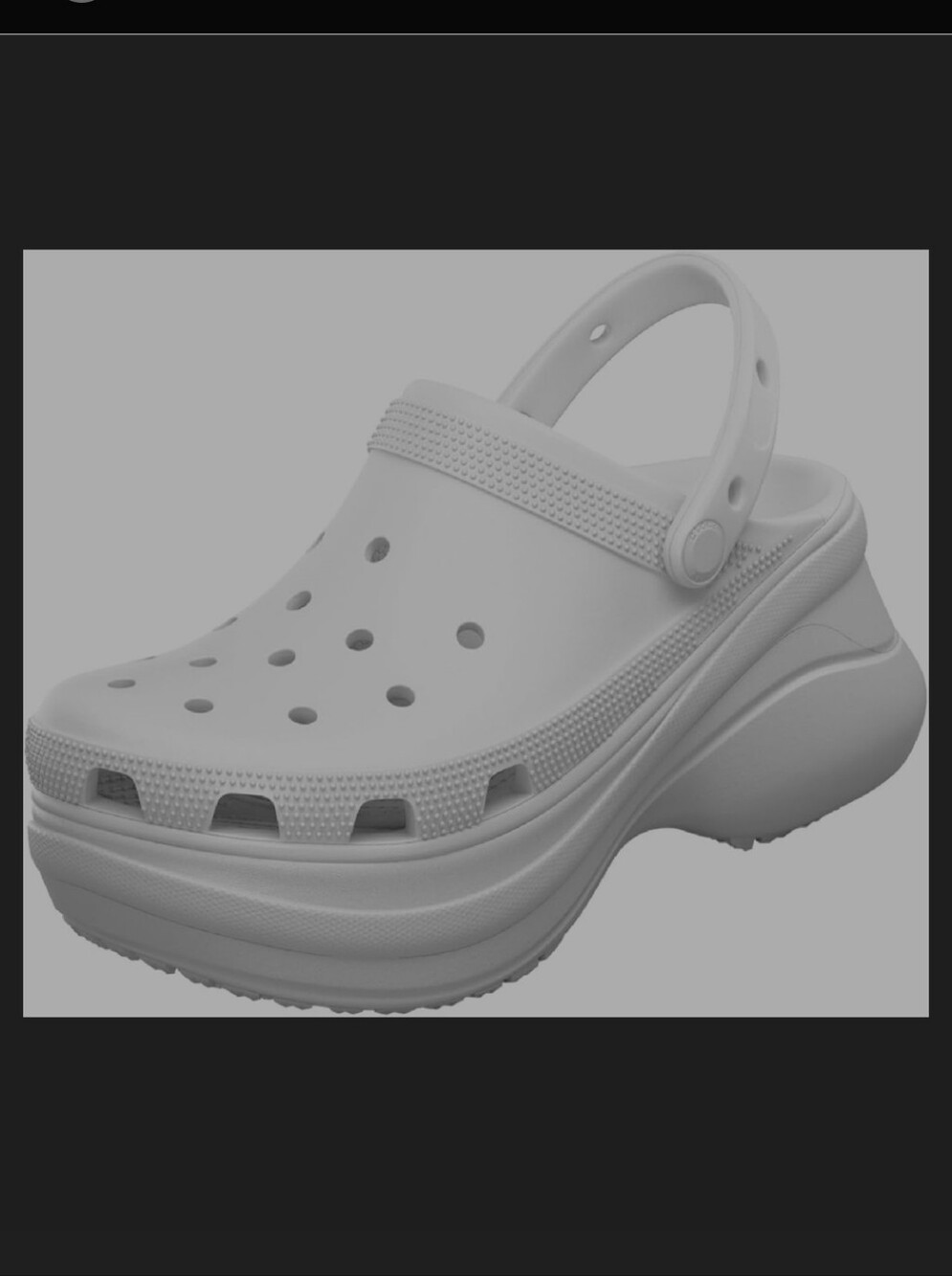 Crocs Bae Platform Clog,Slimmer,Sleeker Look Sandals,White,Women's 7